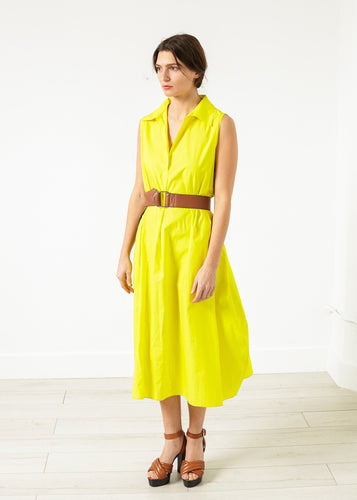 Balloon Cotton Dress in Yellow - ez haihv