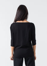 Load image into Gallery viewer, Boat Neck Top in Black - ez haihv