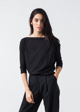 Load image into Gallery viewer, Boat Neck Top in Black - ez haihv