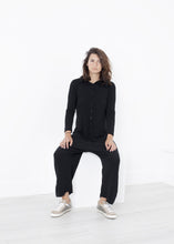 Load image into Gallery viewer, Knit Hooded Jumpsuit in Black - ez haihv