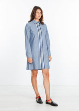 Load image into Gallery viewer, Chambray Shirtdress in Blue - ez haihv