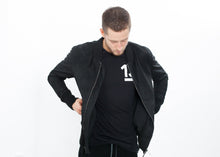 Load image into Gallery viewer, Broken Leather Bomber in Black - ez haihv