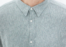 Load image into Gallery viewer, Kasuri Jersey Button-Up in Blue Grey - ez haihv