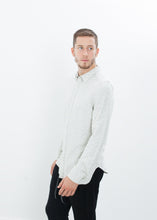 Load image into Gallery viewer, Kasuri Jersey Button-Up in Ivory/Black - ez haihv