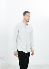 Load image into Gallery viewer, Kasuri Jersey Button-Up in Ivory/Black - ez haihv