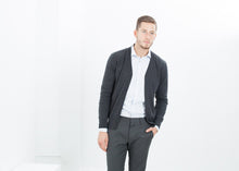 Load image into Gallery viewer, Hidden Placket Cardigan in Charcoal - ez haihv