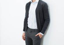 Load image into Gallery viewer, Hidden Placket Cardigan in Charcoal - ez haihv