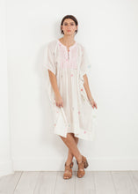 Load image into Gallery viewer, Floral Tent Dress in White - ez haihv