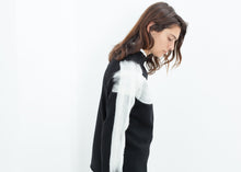 Load image into Gallery viewer, Contrast Felted Sweater in Black - ez haihv