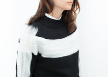 Load image into Gallery viewer, Contrast Felted Sweater in Black - ez haihv