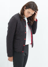Load image into Gallery viewer, Camelia Reversible Jacket in Black/Red - ez haihv