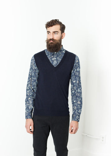 Basic Gilet in Navy - ez haihv