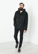 Load image into Gallery viewer, Double Breasted Hoodie in Forest Plaid - ez haihv