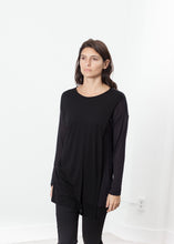Load image into Gallery viewer, Laurier Tee in Black/Navy - ez haihv