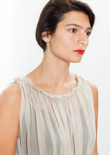 Load image into Gallery viewer, Chiffon Cape Back Dress in Sand - ez haihv