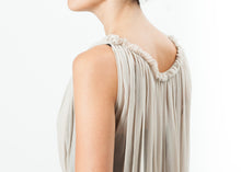 Load image into Gallery viewer, Chiffon Cape Back Dress in Sand - ez haihv