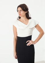 Load image into Gallery viewer, Asymmetric Dress in Cream/Black - ez haihv