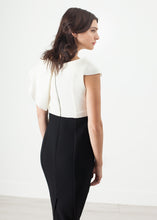 Load image into Gallery viewer, Asymmetric Dress in Cream/Black - ez haihv