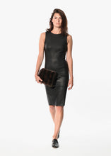 Load image into Gallery viewer, Iranta Leather Dress in Black - ez haihv