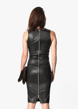 Load image into Gallery viewer, Iranta Leather Dress in Black - ez haihv