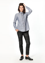 Load image into Gallery viewer, Chambray Boyfriend Shirt in Blue - ez haihv