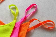 Load image into Gallery viewer, LUNDUNSHIJIA Fluorescence Stretch Knitting Mini Dress Women Sexy Straps Slim Fit Party Dresses Vestidos Femme