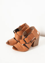 Load image into Gallery viewer, Buckle Strap Heel in Brown - ez haihv