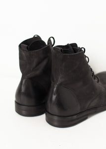 Combat Ankle Boot in Black - ez haihv