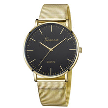 Load image into Gallery viewer, Modern Fashion Black Quartz Watch Men Women Mesh Stainless Steel Watchband High Quality Casual Wristwatch Gift for Female