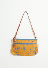 Load image into Gallery viewer, Ink Splatter Shoulder Bag in Mustard/Blue - ez haihv