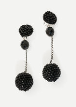 Load image into Gallery viewer, Drop Cluster Earring in Black - ez haihv